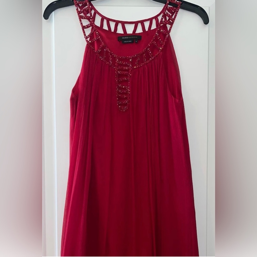 BCBG Red Halter Neck Dress